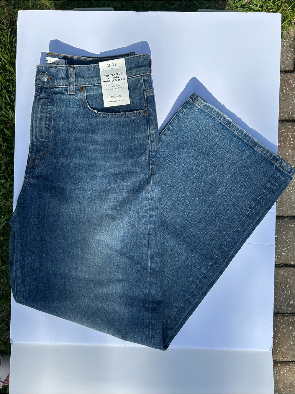 NWT🌷Madewell The Perfect Vintage Wide Leg Jean for Women